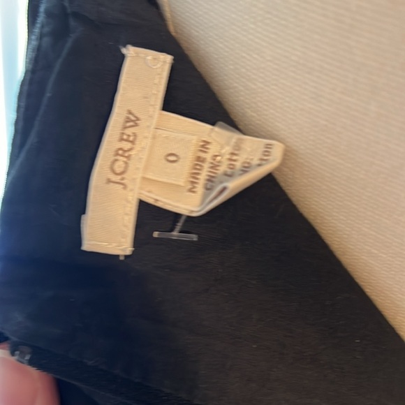 Classy black J.Crew strapless knee length dress size 0 cotton - Picture 3 of 5